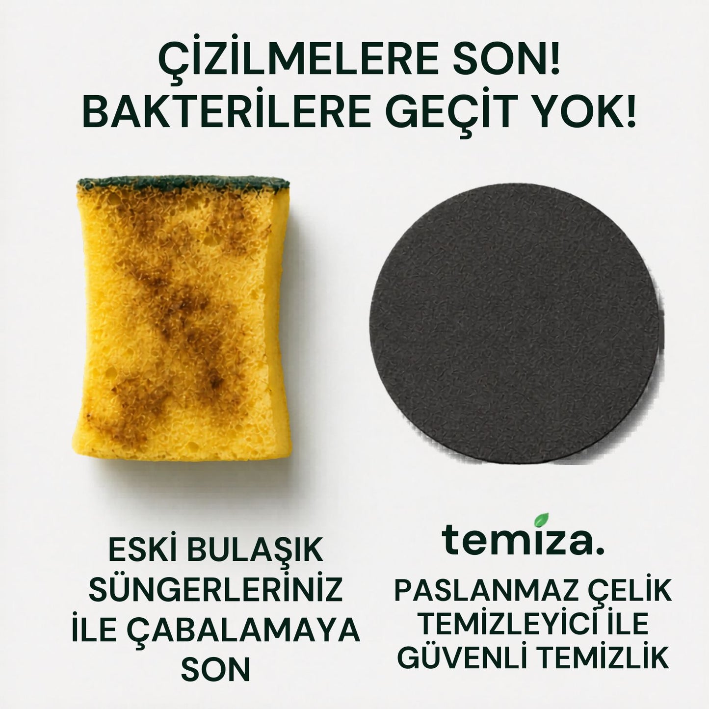 Temiza. Çelik Yüzey Temizlik Süngeri