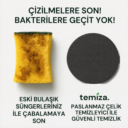 Temiza. Çelik Yüzey Temizlik Süngeri