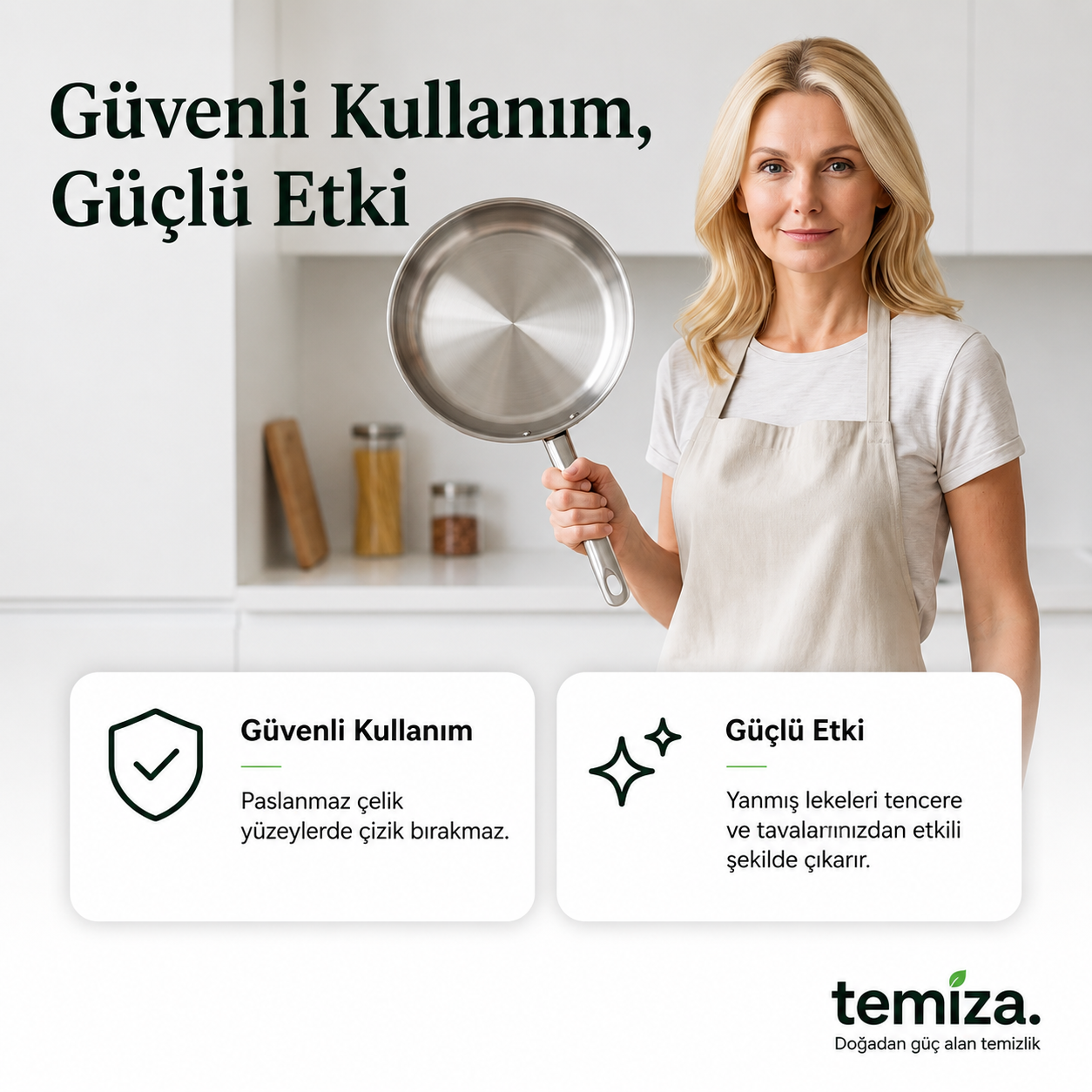 Temiza. Çelik Yüzey Temizlik Süngeri