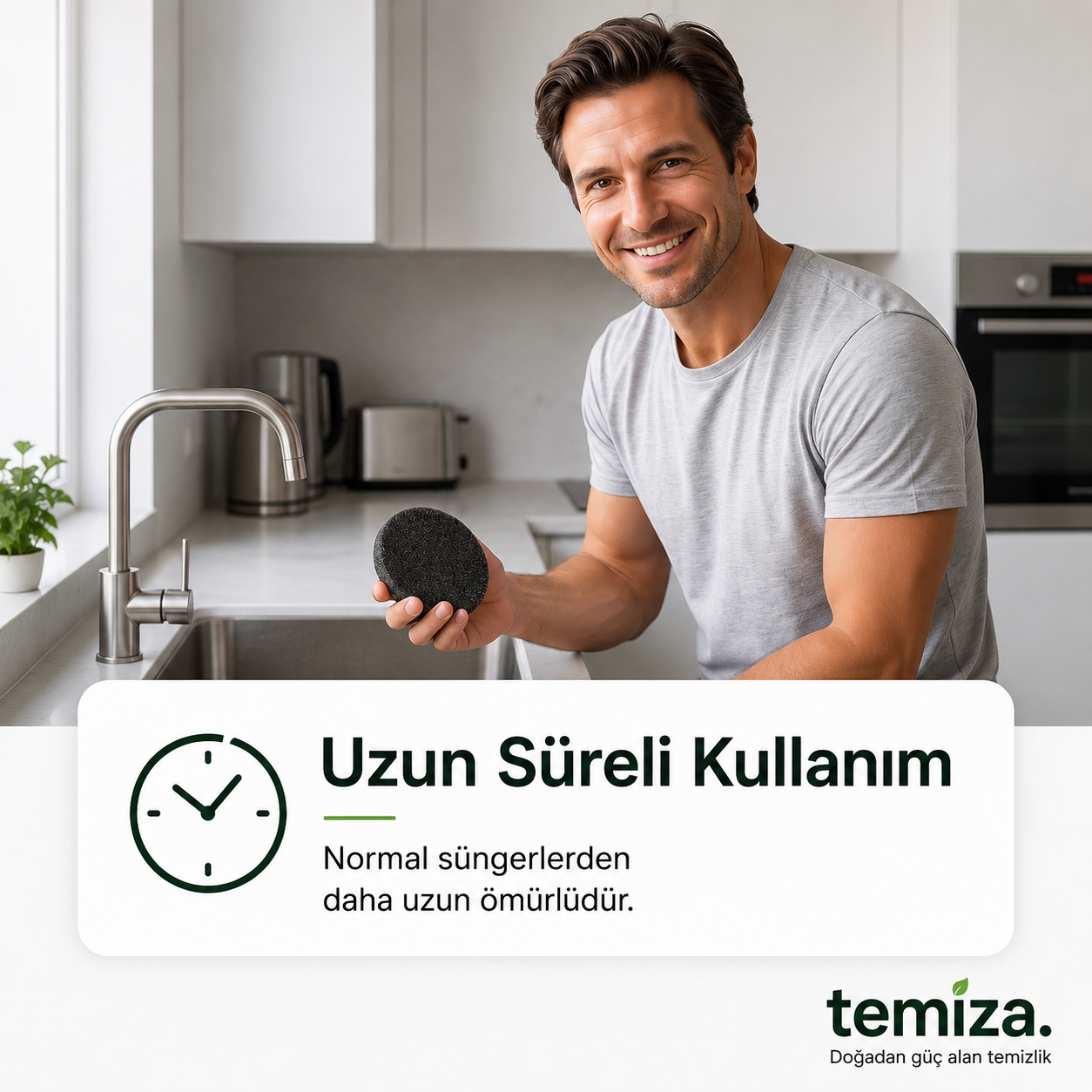 Temiza. Çelik Yüzey Temizlik Süngeri
